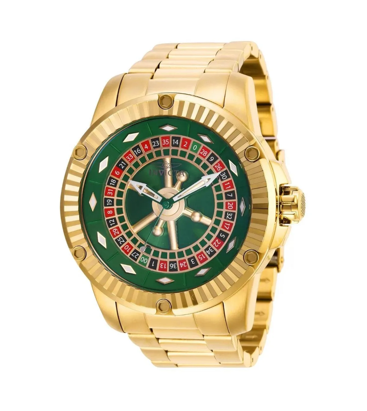 New York Mets Specialty Automatic Water-Resistant Gold-Tone Stainless Steel Bracelet Watch, 52mm by Invicta