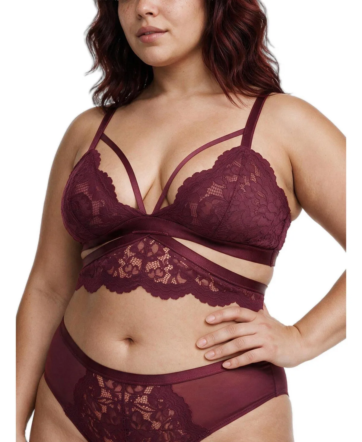 Carrie Wireless Triangle Lace Bralette by Torrid