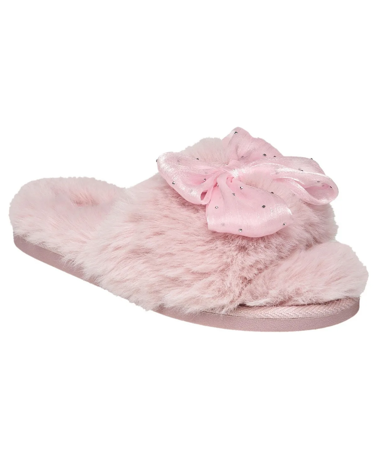 Blingbo Faux Fur Bling Bow Slipper by Thalia Sodi
