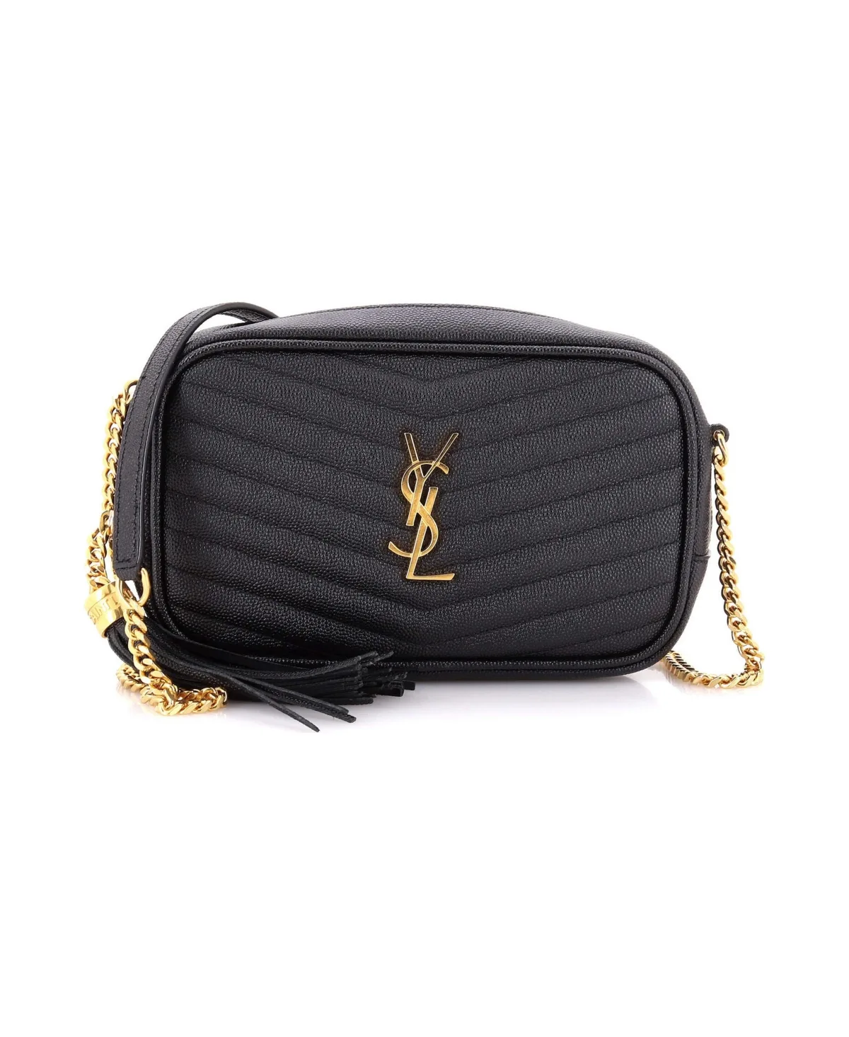 Pre-Owned Mini Lou Camera Bag Matelasse Chevron Leather by Saint Laurent