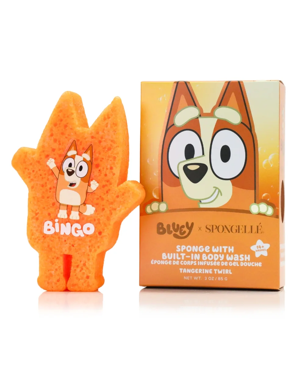Bluey Body Wash Infused Buffer - Bingo Tangerine Twirl by Spongelle