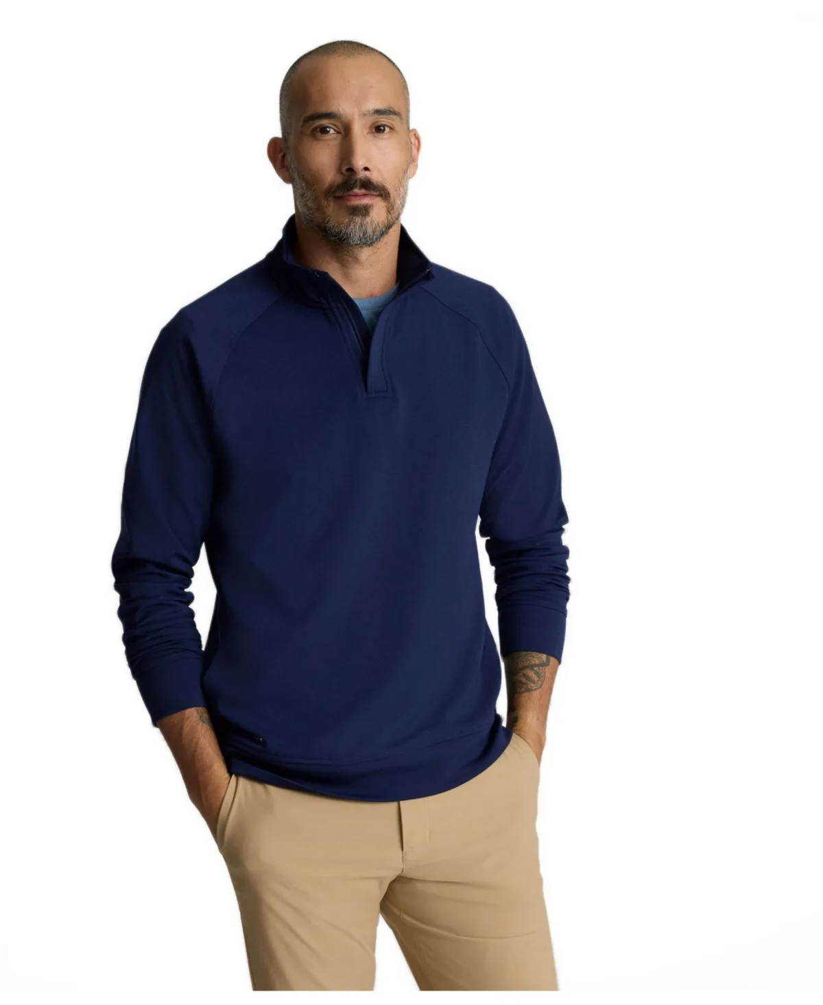 Mason Mock-Neck Quarter-Zip Pullover by Untuckit