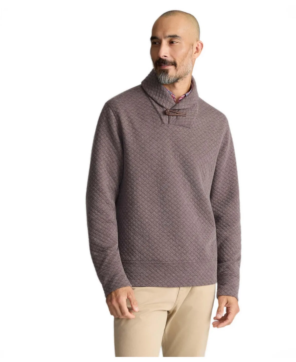 Filipre Shawl-Collar Quilted Stretch Cotton-Blend Sweatshirt by Untuckit