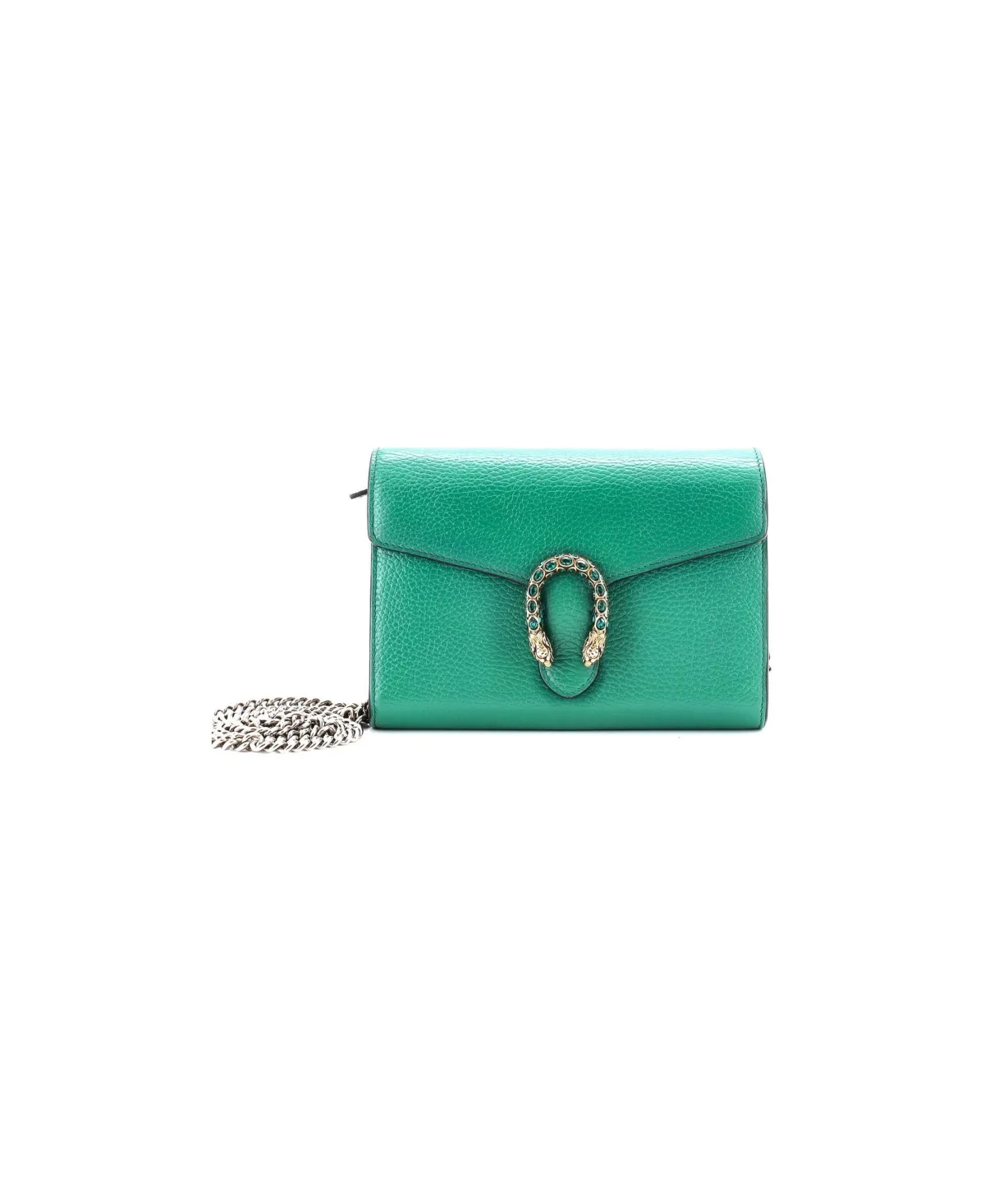Pre-Owned Gucci Small Dionysus Chain Wallet Leather with Embellished Detail