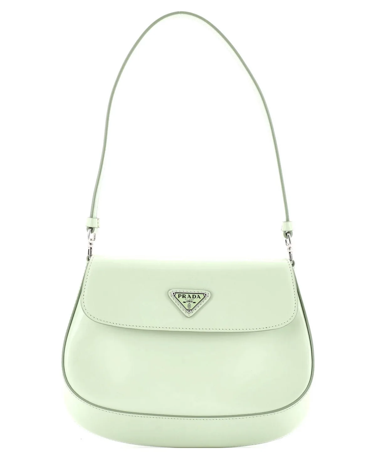 Pre-Owned Prada Small Cleo Flap Shoulder Bag Spazzolato Leather by Prada
