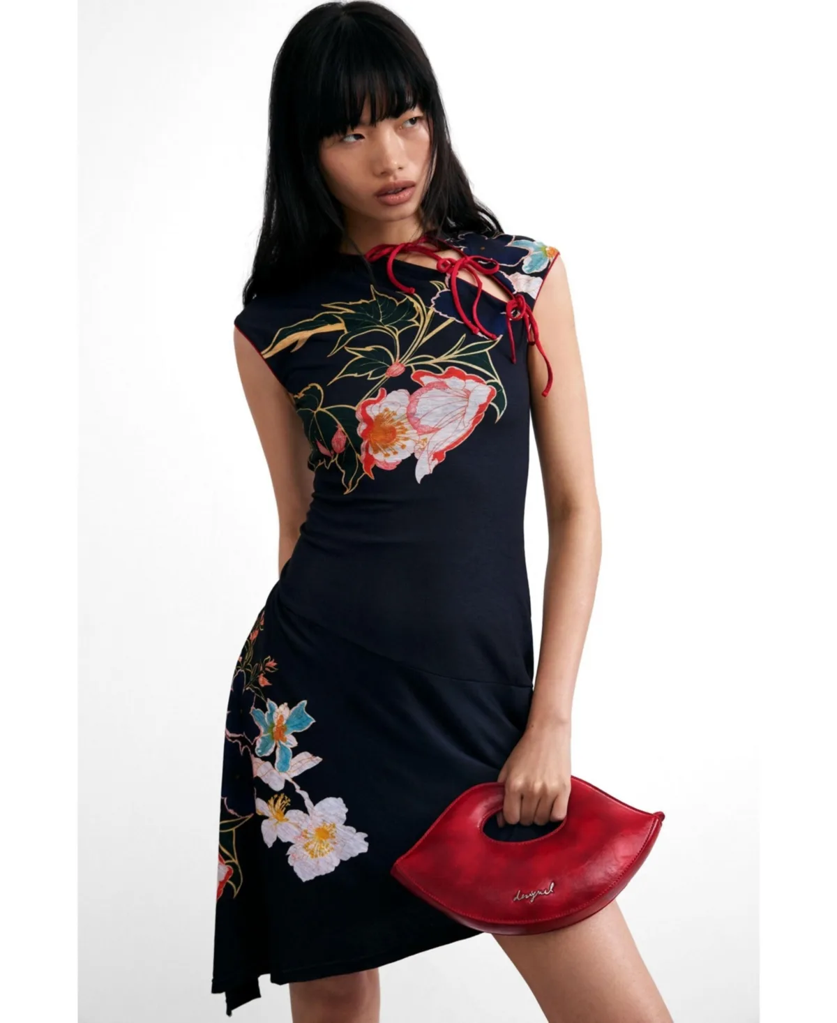 Oriental Asymmetrical Dress by Desigual