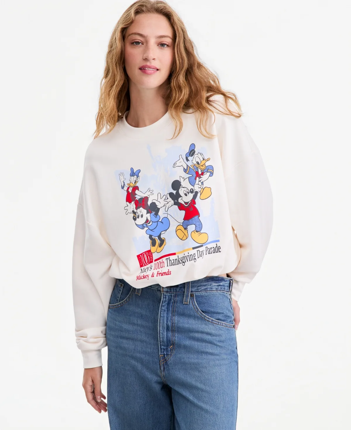 Disney - Macys Mickey & Friends 100th Thanksgiving Day Parade Bubble Hem Sweatshirt by Disney