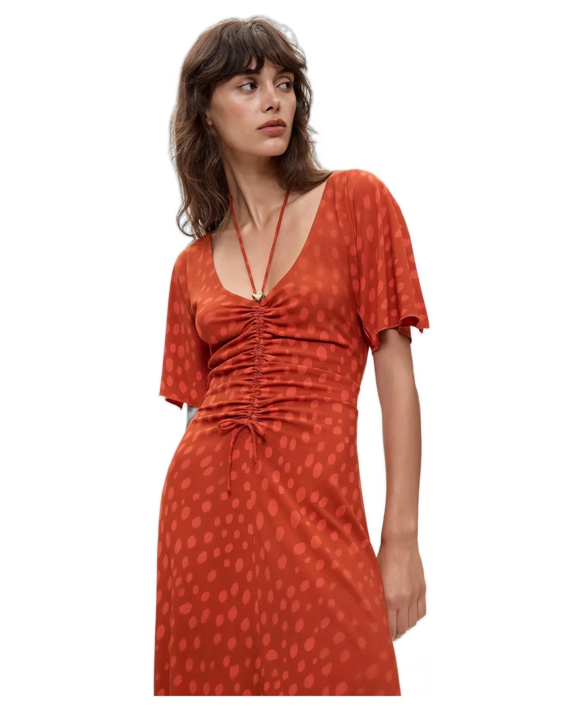 Midi Dress with V-Neck by Desigual