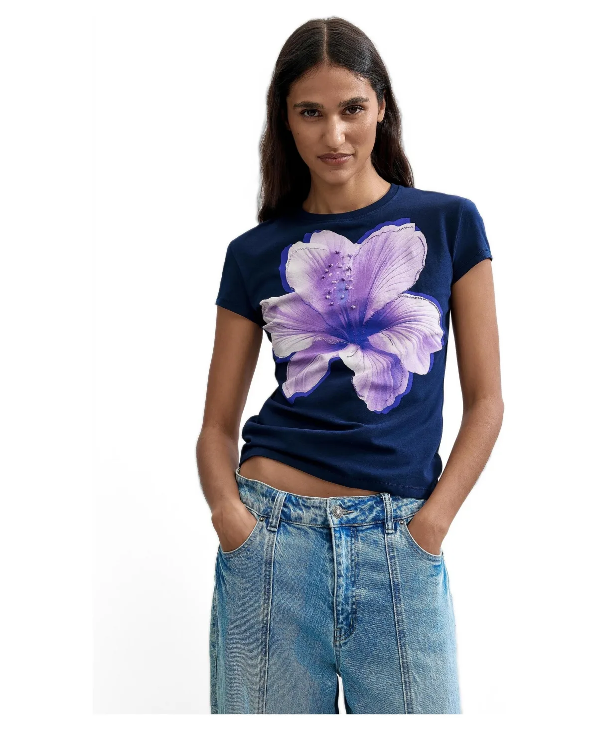 Floral Printed T-Shirt by Desigual