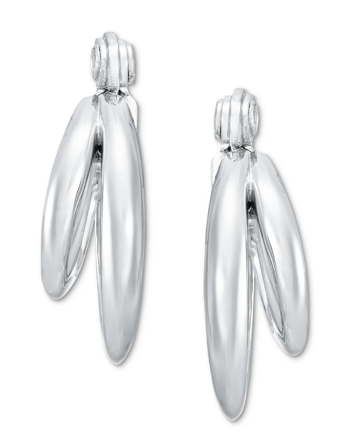 Lauren Ralph Lauren Two-Tone Puffy Split Hoop Earrings