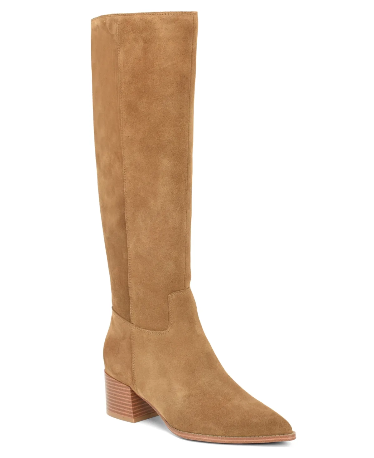 Bridgit Block Heel Tall Riding Boots - Suede by Nine West