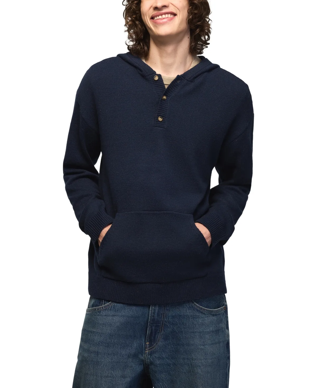 Donegal Hooded Kangaroo-Pocket Sweater by Lucky Brand