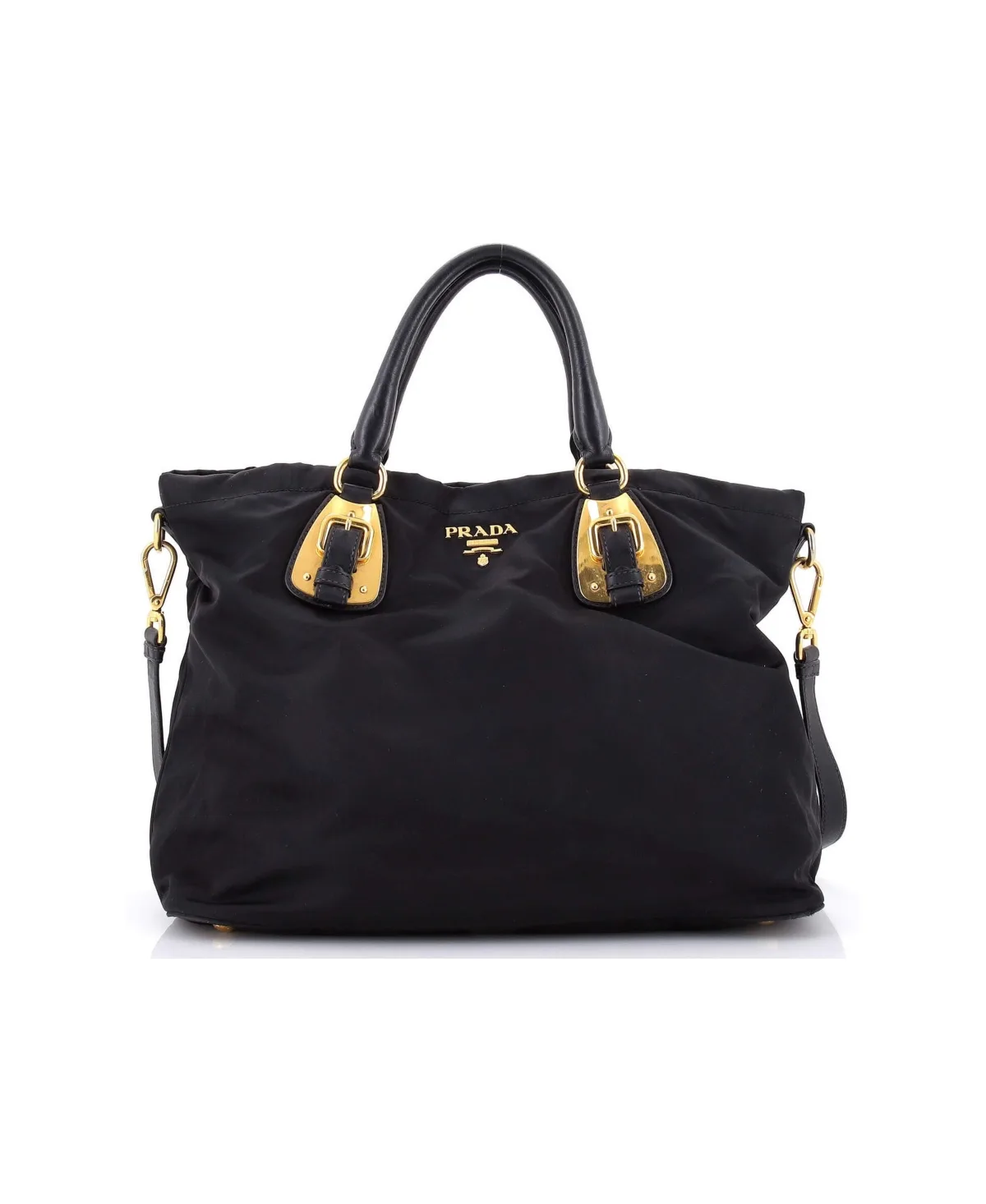 Pre-Owned Prada Medium Convertible Belted Tote Tessuto by Prada