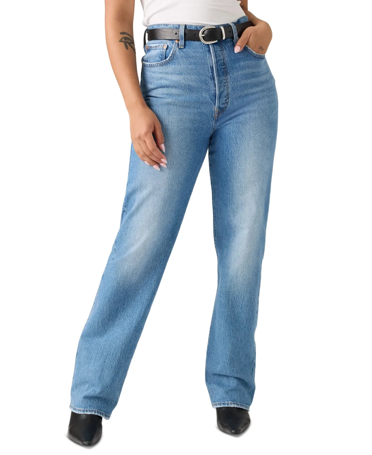 Ribcage High-Rise Straight-Leg Jeans by Levi's