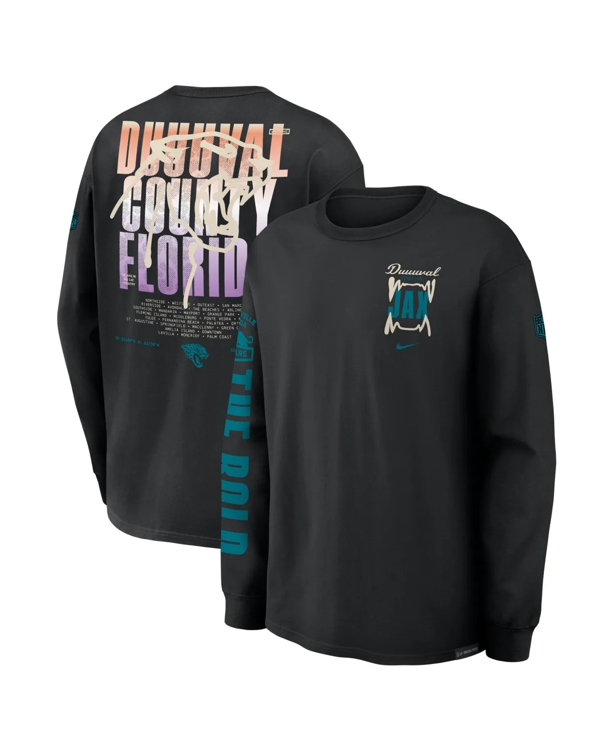 Jacksonville Jaguars 2026 Rivalries Collection Max90 Long Sleeve T-Shirt by Nike
