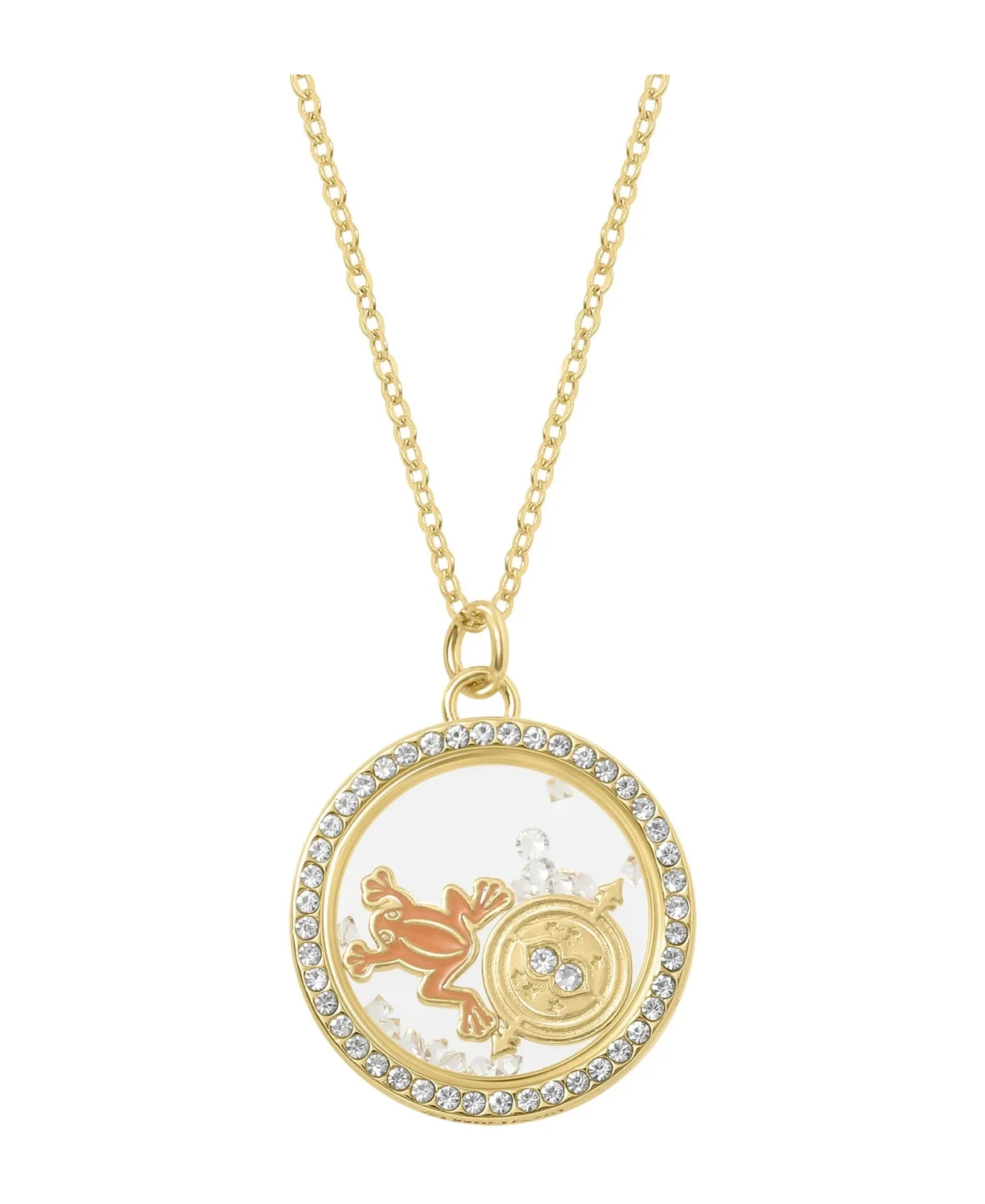 Harry Potter Chocolate Frog and Time Turner Shaker Pendant Necklace with Crystals - 18 + 1 by Harry Potter