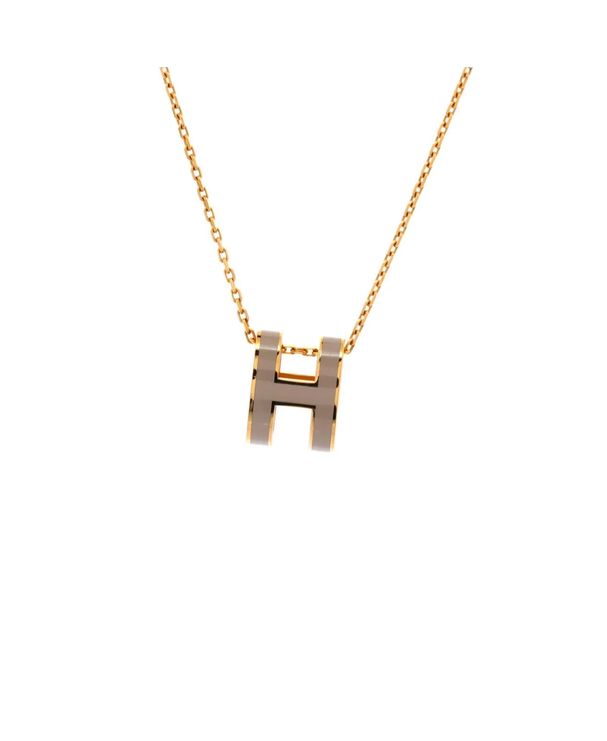 Pre-Owned Hermès Pop H Pendant Chain Necklace - Enamel - Metal by Hermes