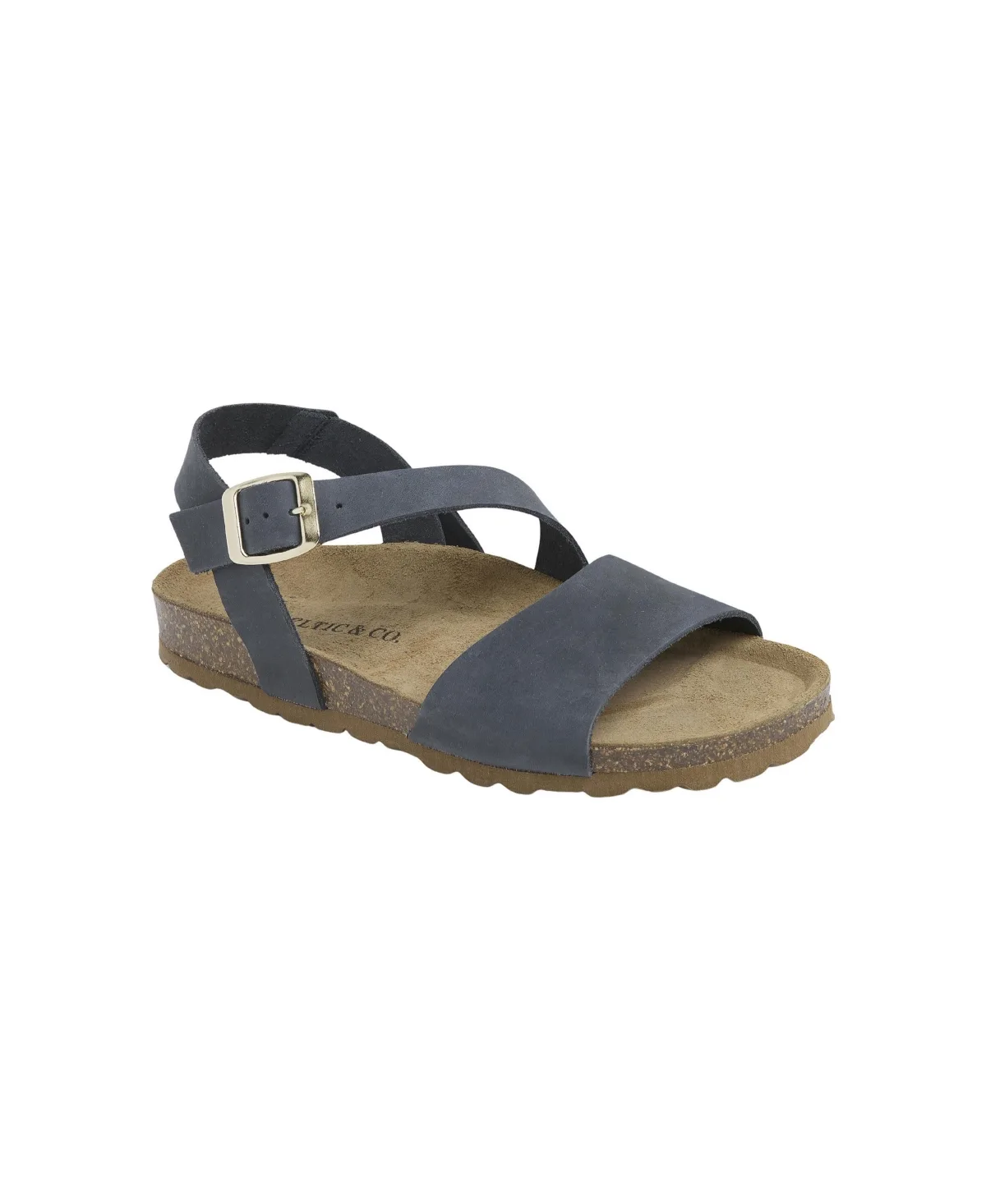 Asymmetric Strap Ankle-Strap Arch-Support Flatform Sandals by Celtic & Co