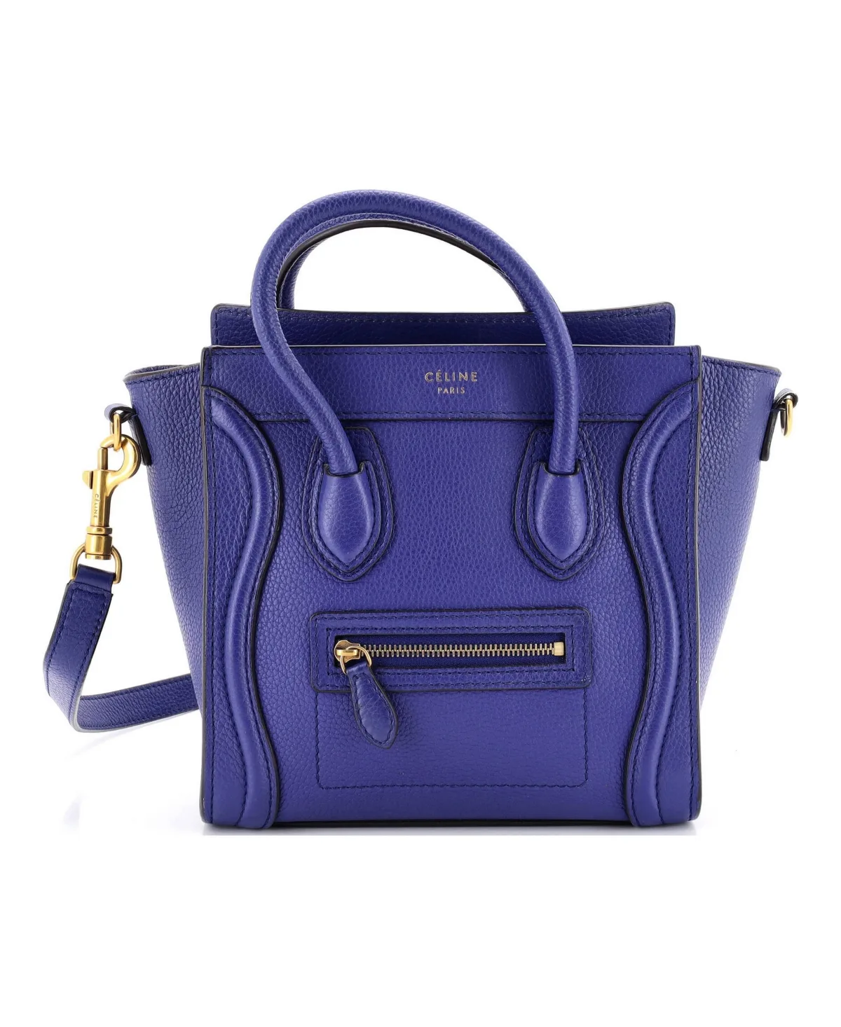 Pre-Owned Celine Nano Luggage Bag Grainy Leather by Celine