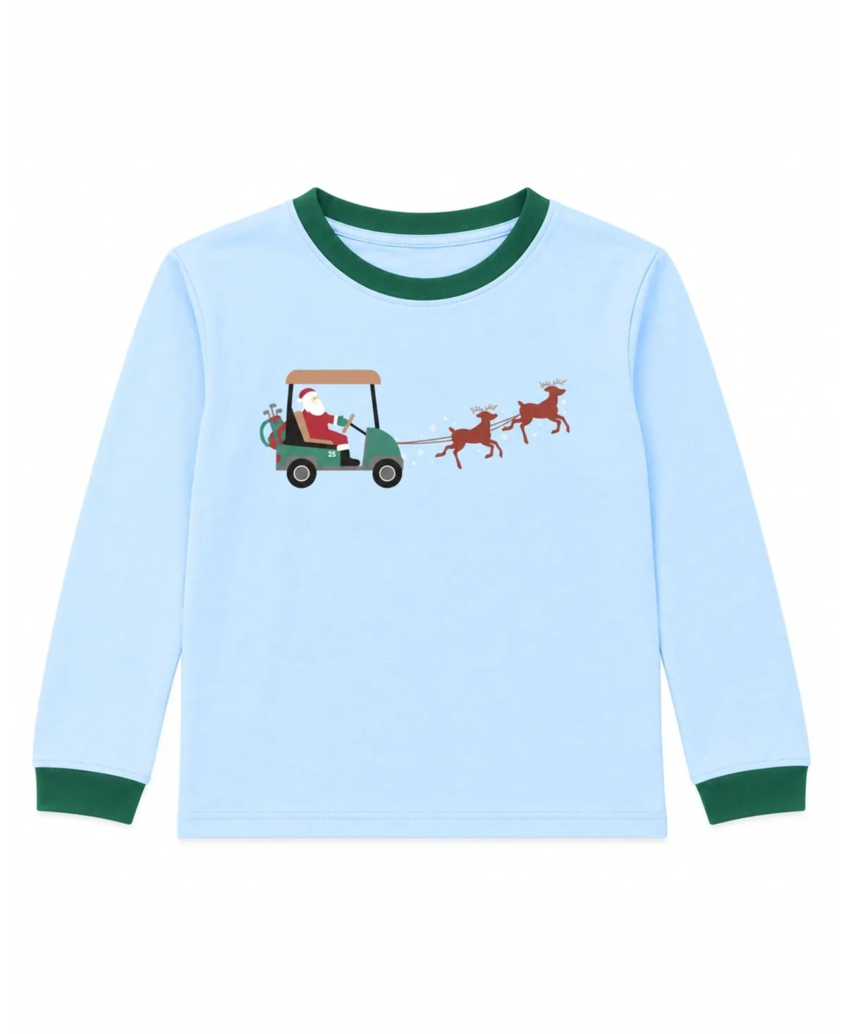 Santas Golf Cart Long-Sleeve Holiday Shirt by Bits & Bows