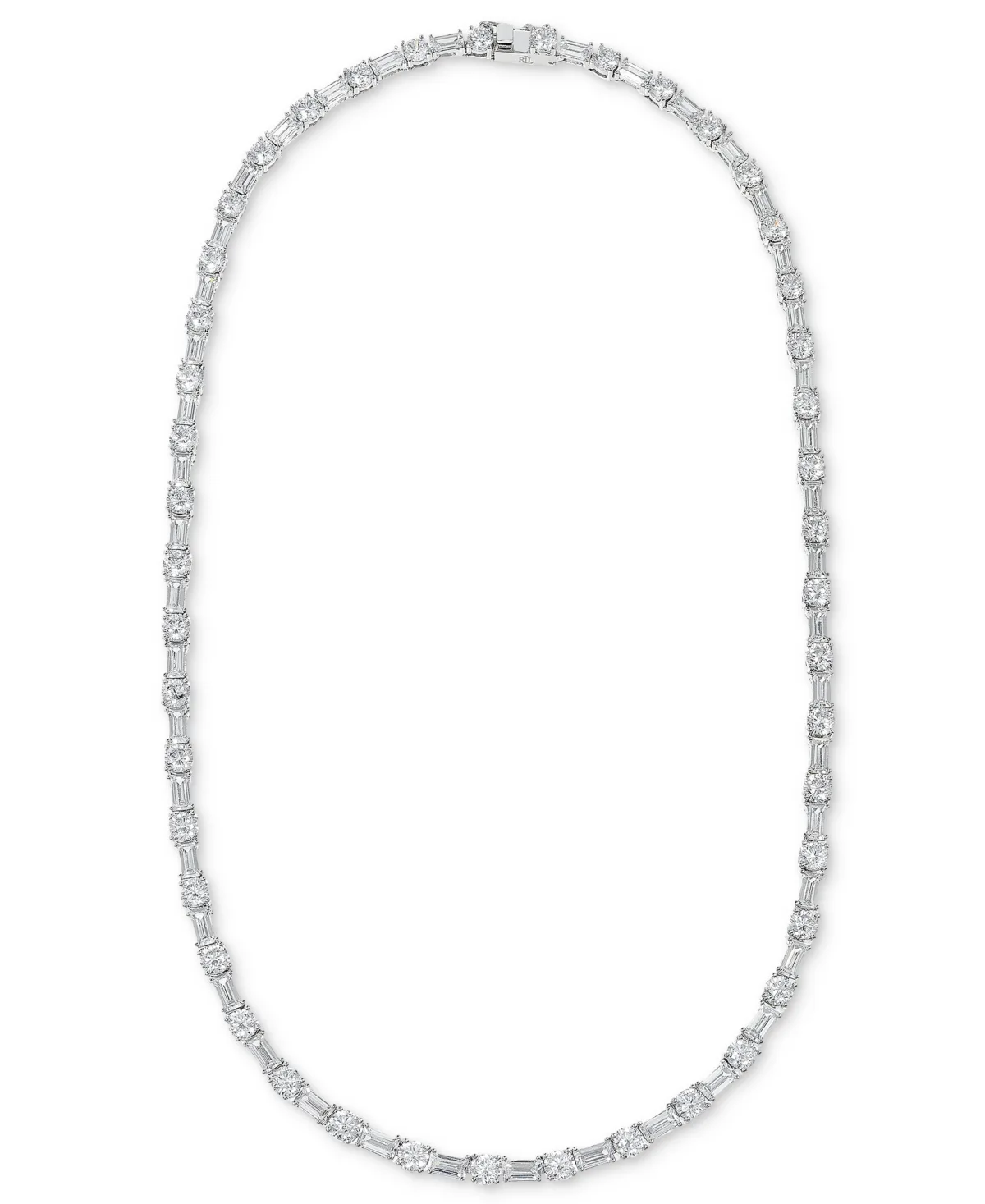 Lauren Ralph Lauren Cubic Zirconia/Silver-Tone Tennis Collar Necklace