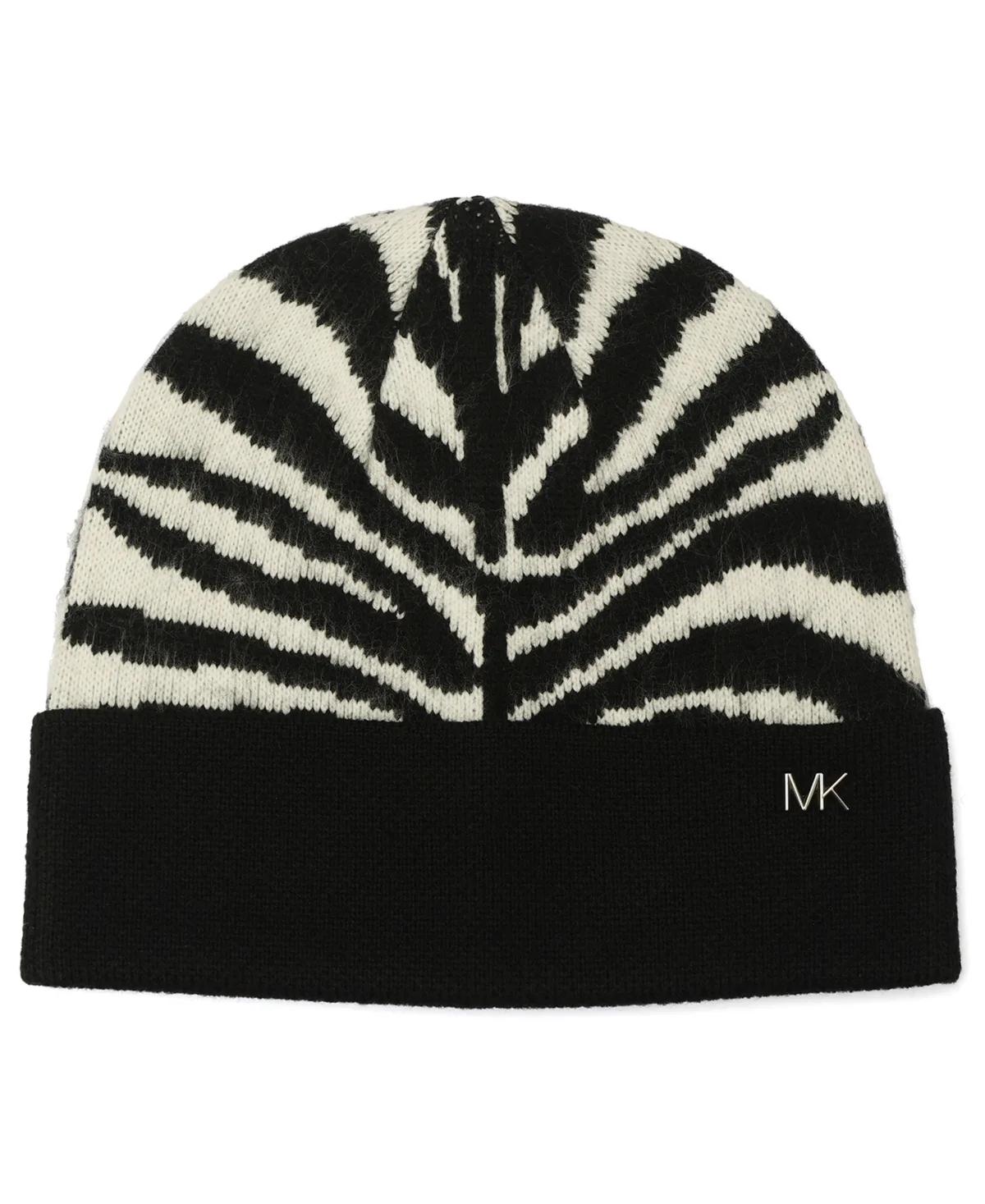 Zebra Spine Cuff Beanie Hat by MICHAEL Michael Kors