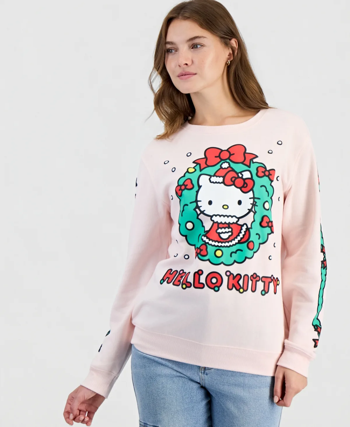Hello Kitty Wreath Fleece Graphic Sweatshirt by Sanrio