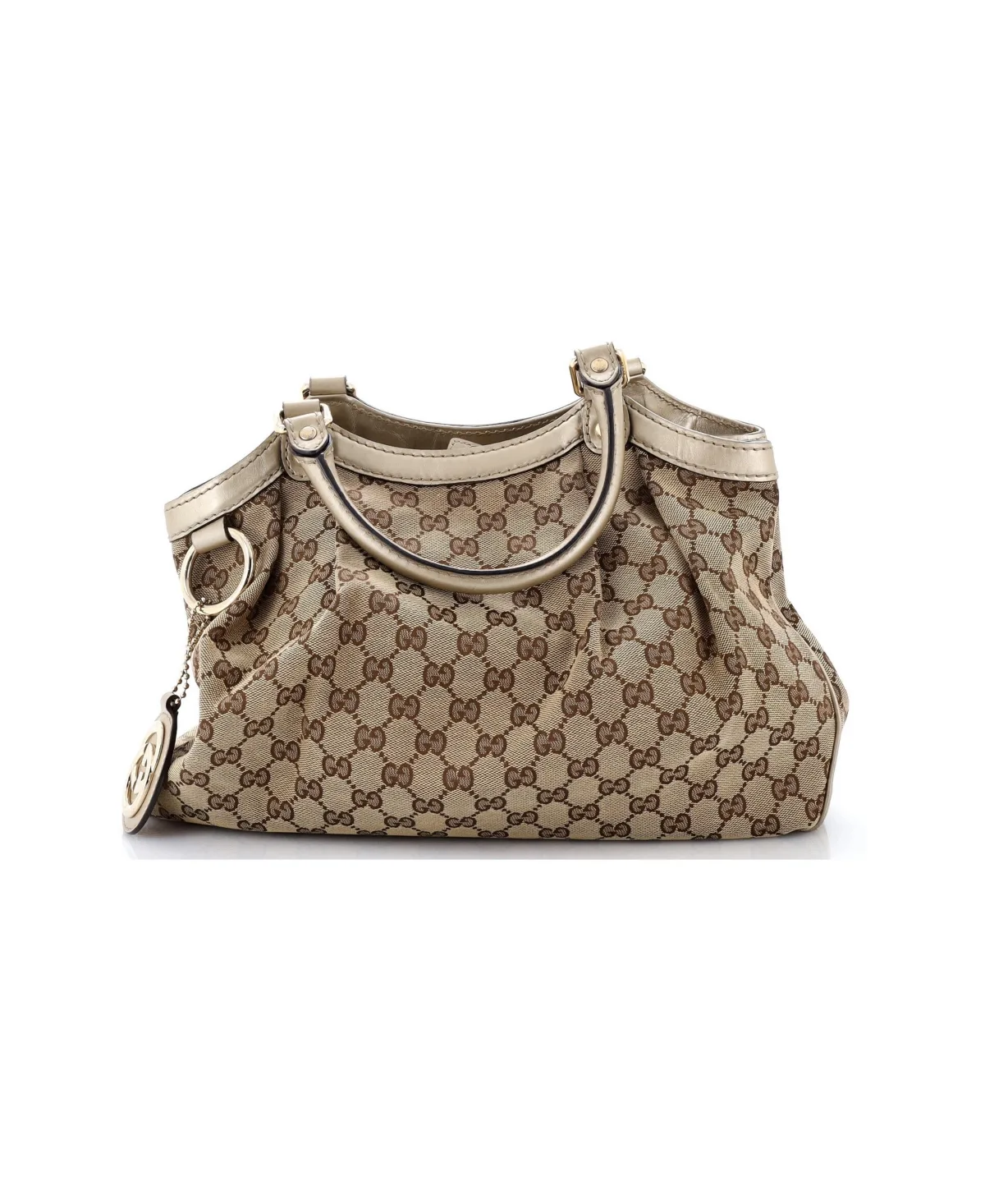 Pre-Owned Medium Sukey Tote Gg Canvas with Leather by Gucci