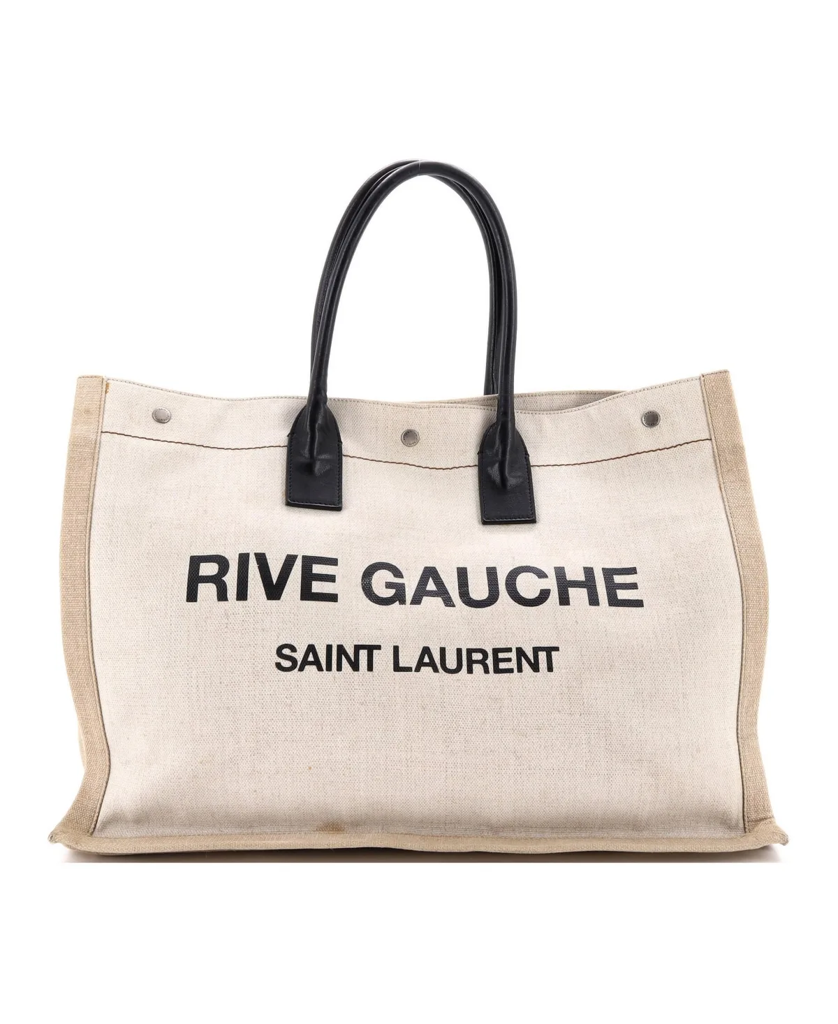 Pre-Owned Saint Laurent Large Rive Gauche Shopper Tote Canvas by Saint Laurent