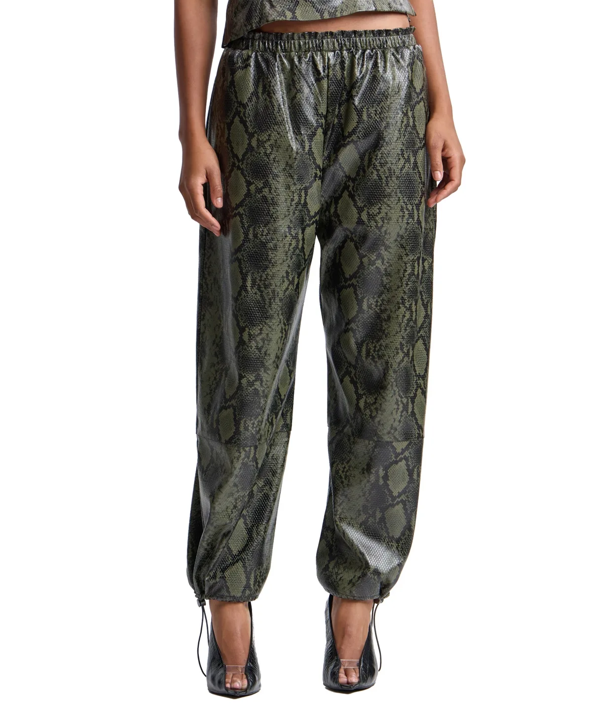 Faux-Leather Pull-On Elastic-Waist Pants by Avec Les Filles