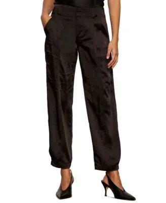 Sphere Satin Straight Mid Rise Pants by Sanctuary