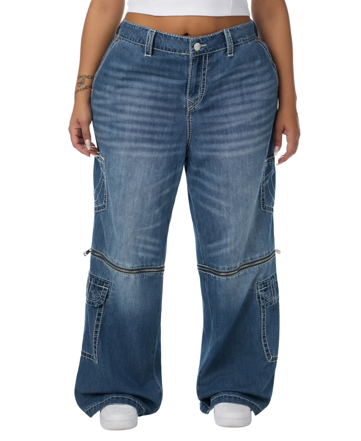 Bobbi Mid-Rise Baggy Denim Jeans by True Religion