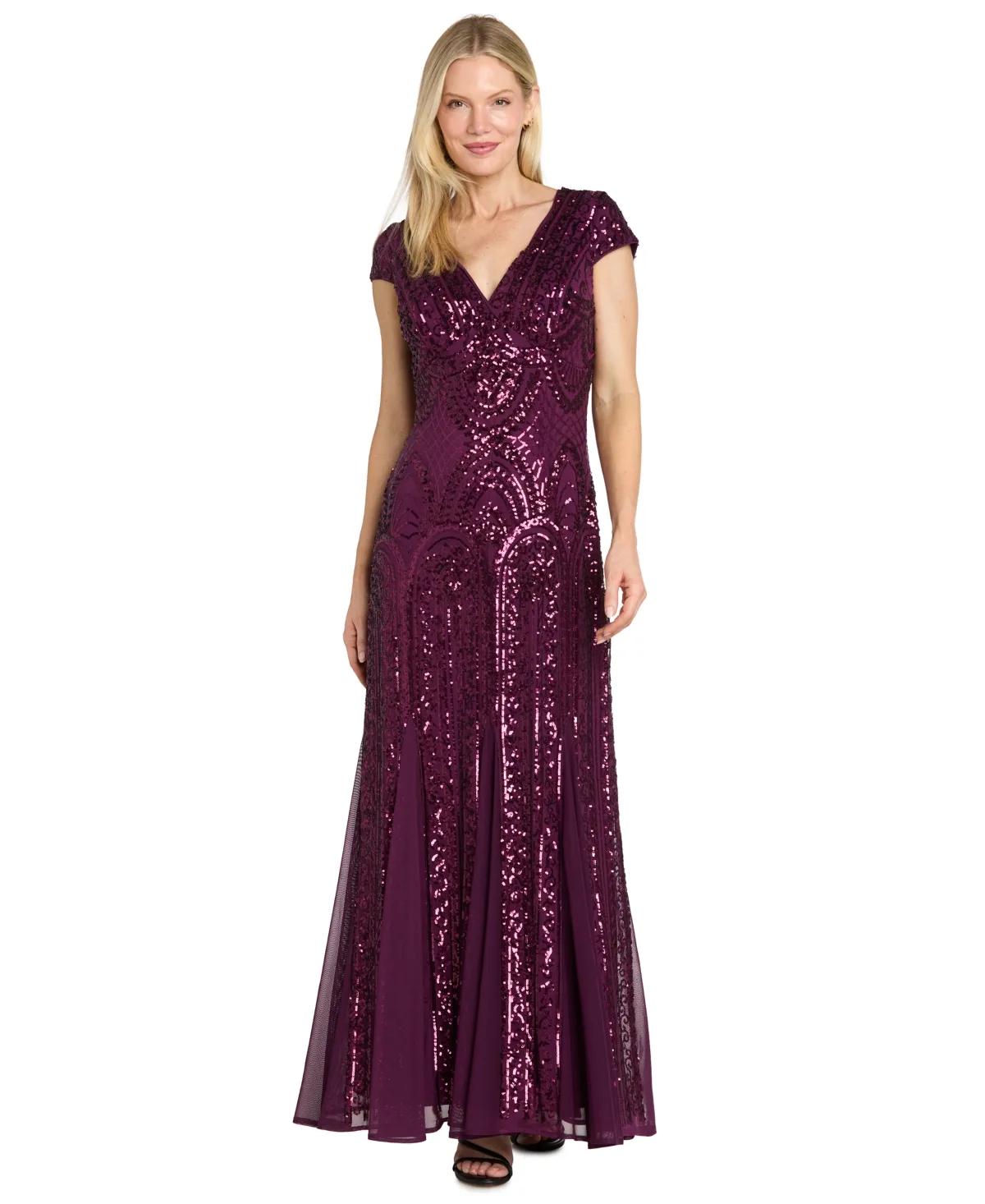 Beaded Maxi Dress by R&M Richards