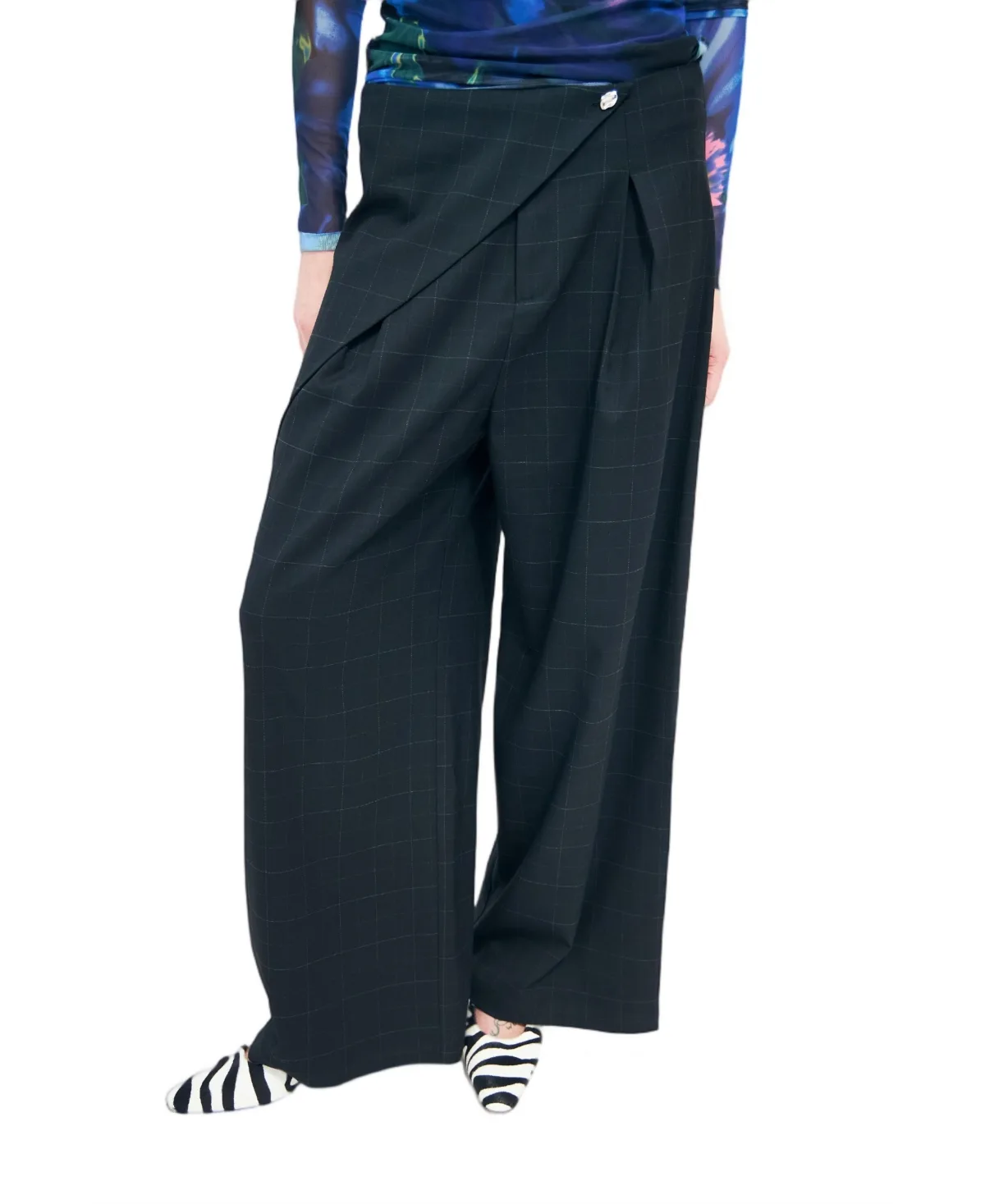 High-Rise Wide-Leg Aisha Pants by Cras