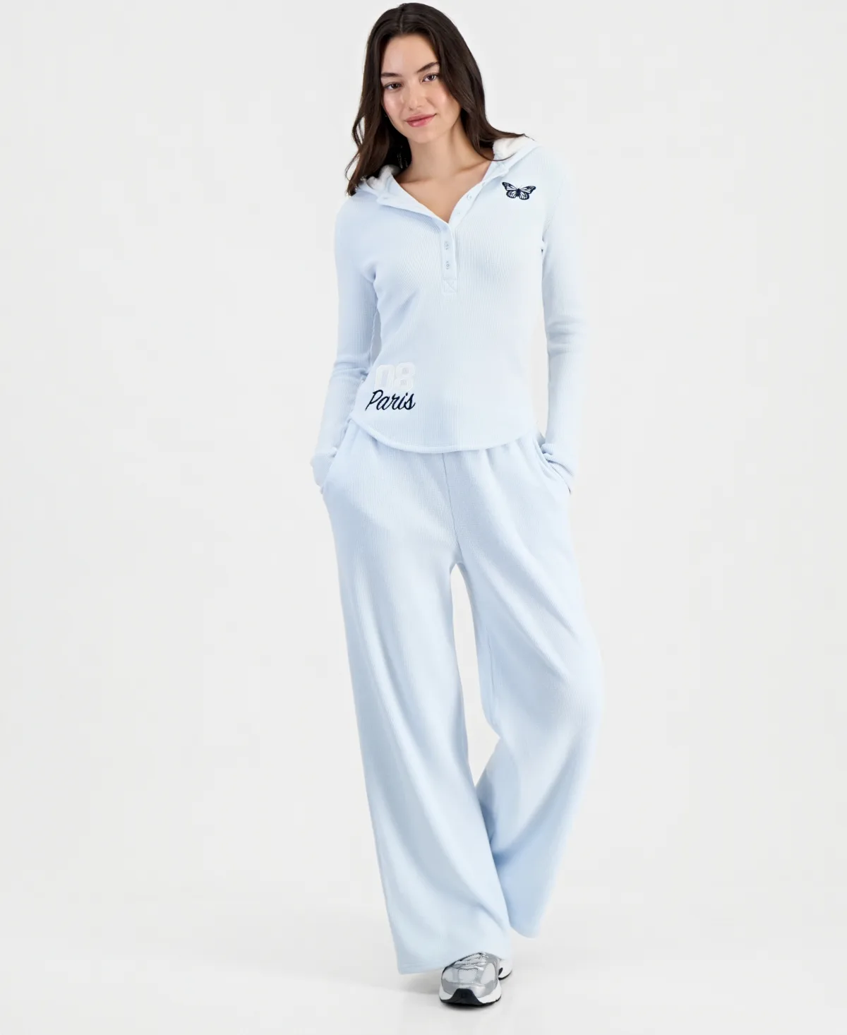 Wide-Leg Cozy Waffle Knit Pants by Madden Girl