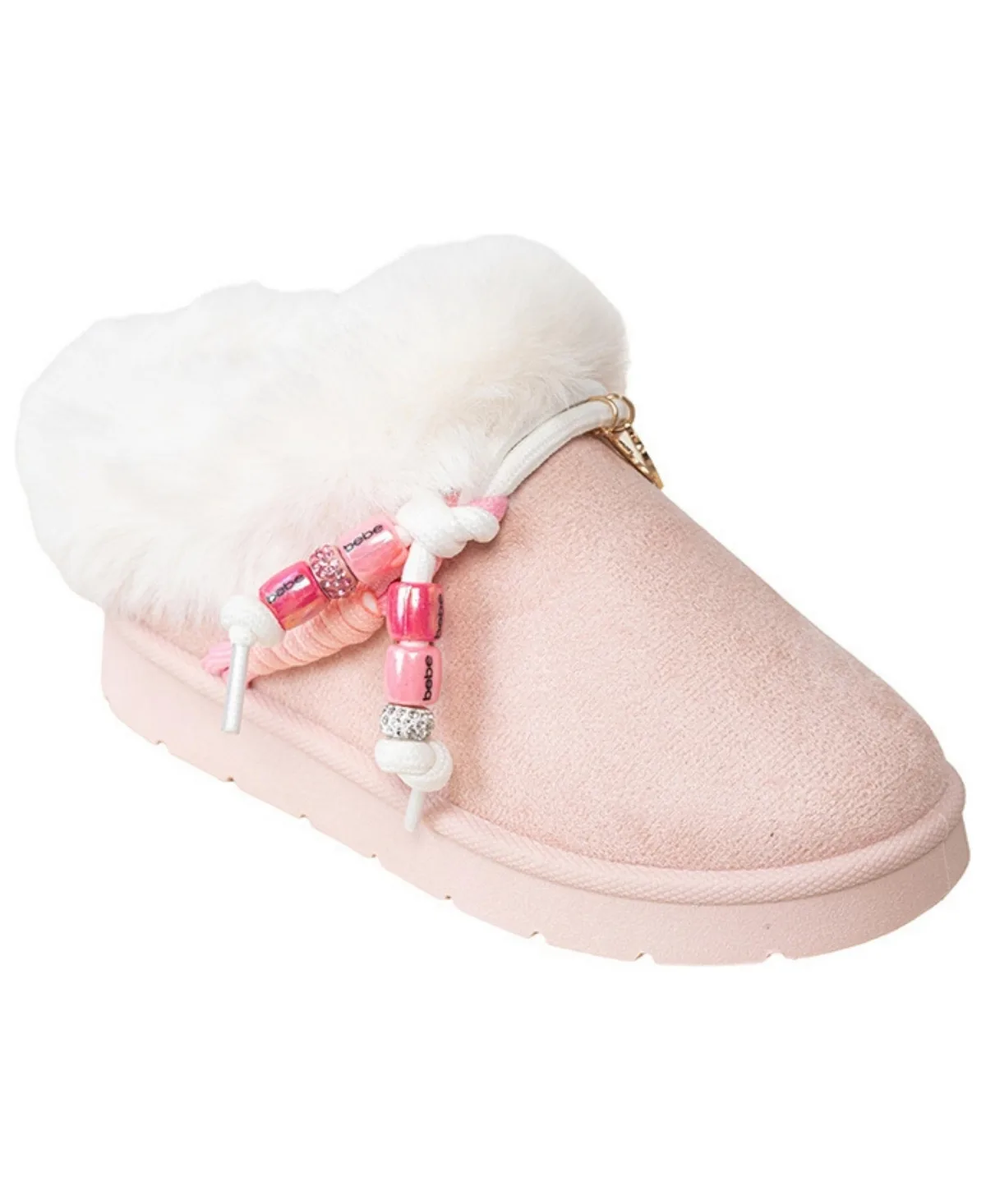 Cozy Boot Slide with Faux Fur Collar and Hiker Lace Slippers by bebe