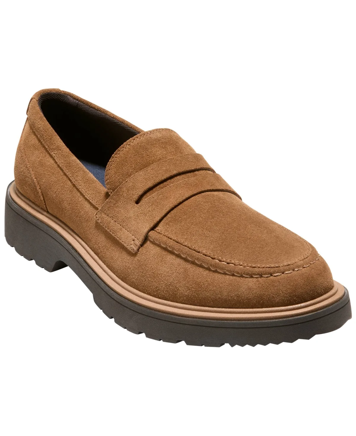 Vestry Grand Suede Lug-Sole Penny Loafers by COLE HAAN