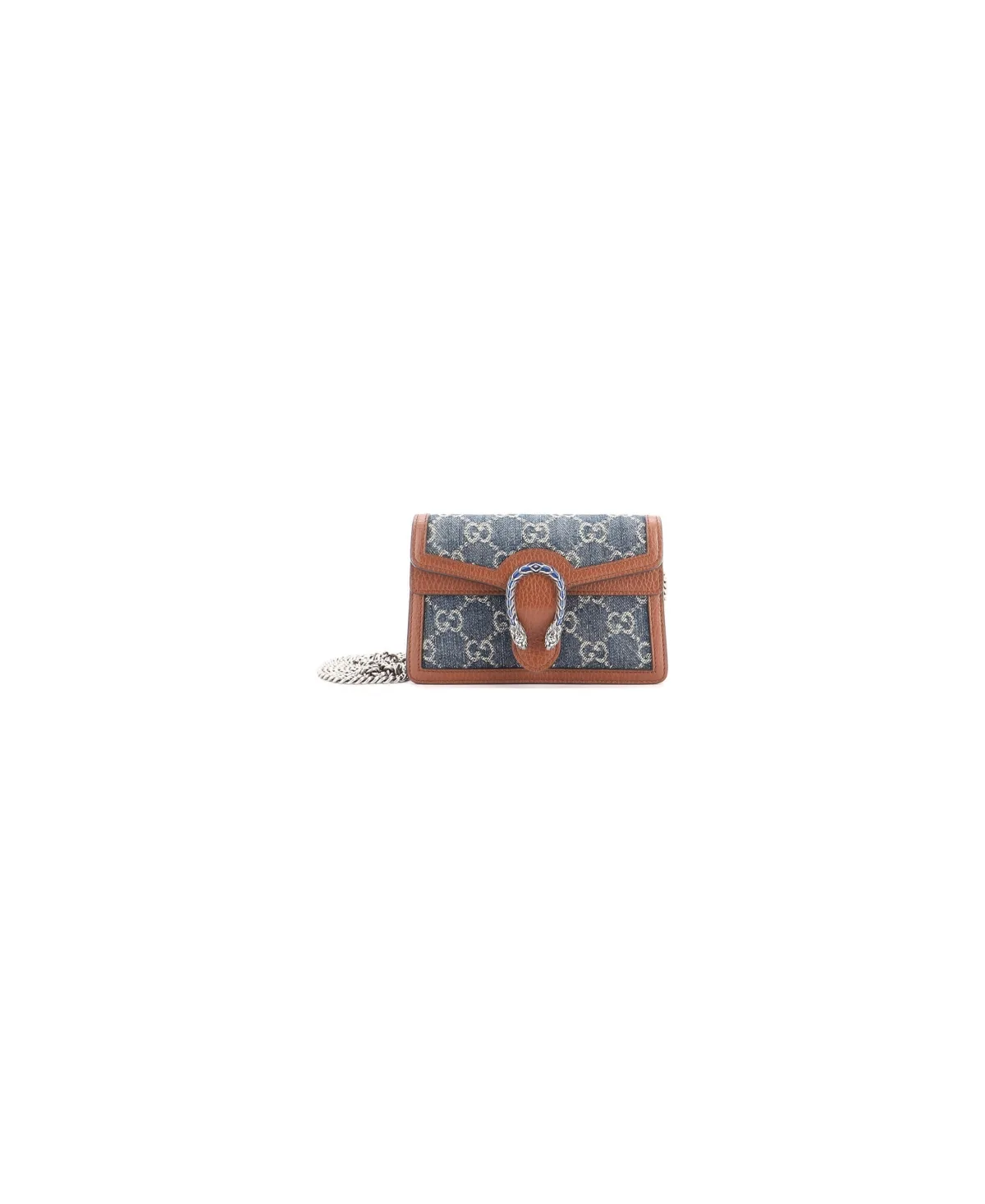 Pre-Owned Gucci Super Mini Dionysus Bag Gg Denim by Gucci
