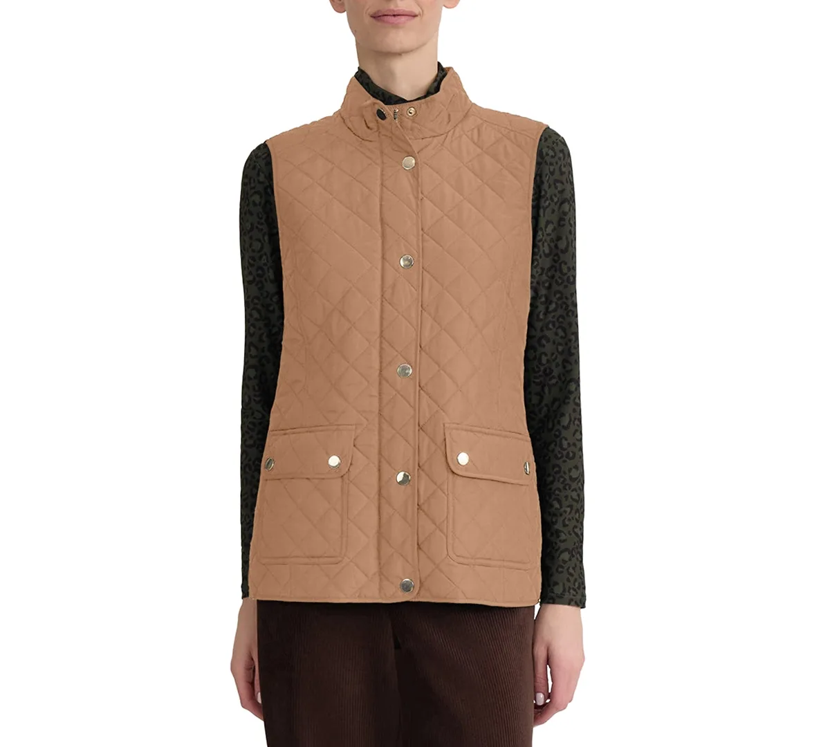 Quilted Mock-Neck Vest by Jones New York