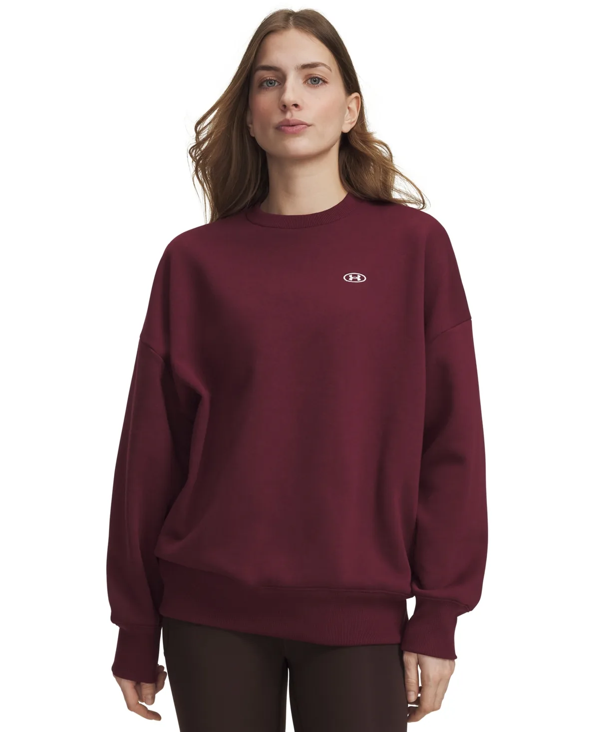 Rival Fleece Oversized Crewneck Sweatshirt by Under Armour