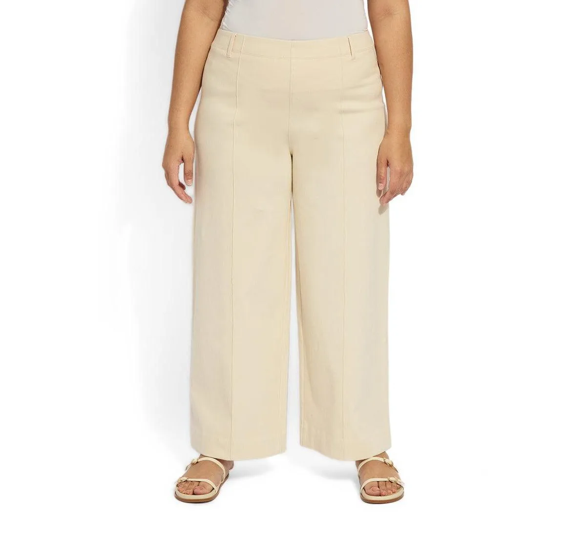 Nova High-Waisted Wide-Leg Pintuck Jeans