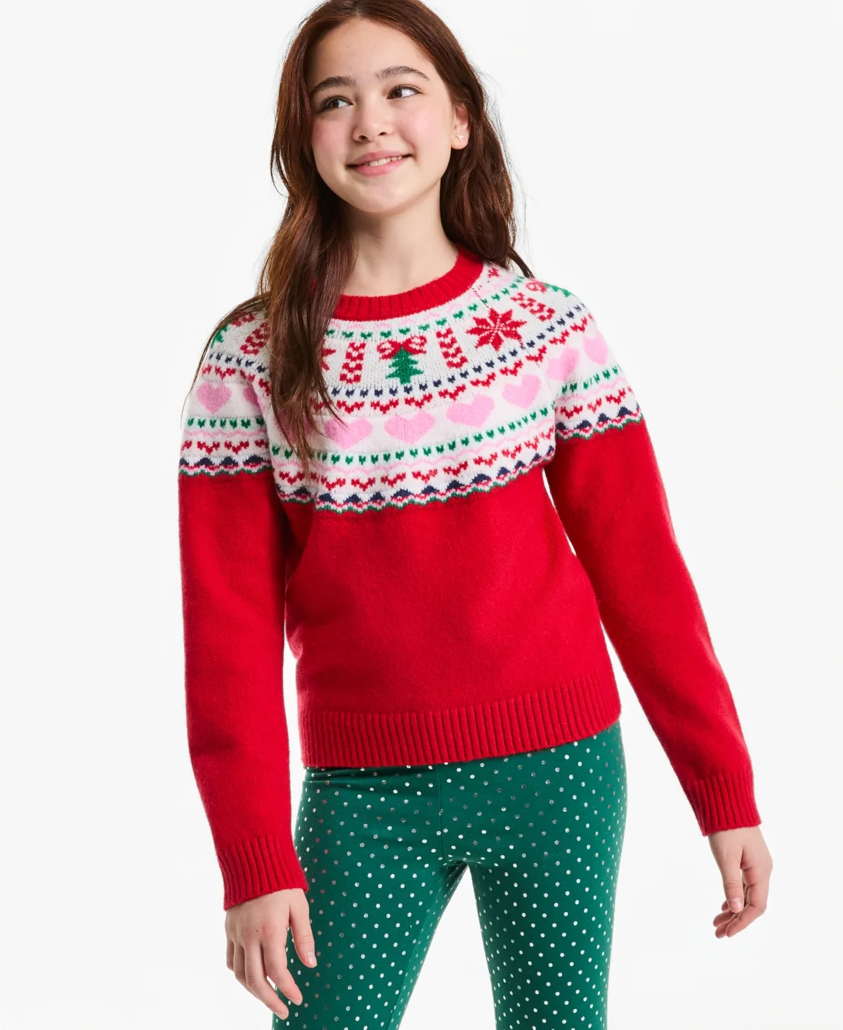 Fair Isle Long-Sleeve Crewneck Sweater by Epic Threads