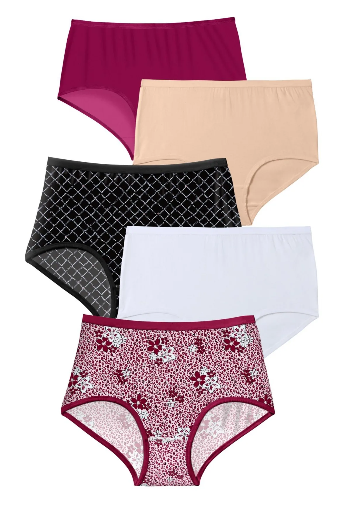 Full Coverage Stretch Cotton Brief 5-Pack