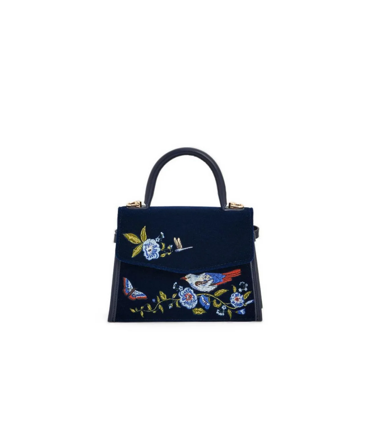 Eliza Nightingale Embroidered Top Handle Bag by Fable England