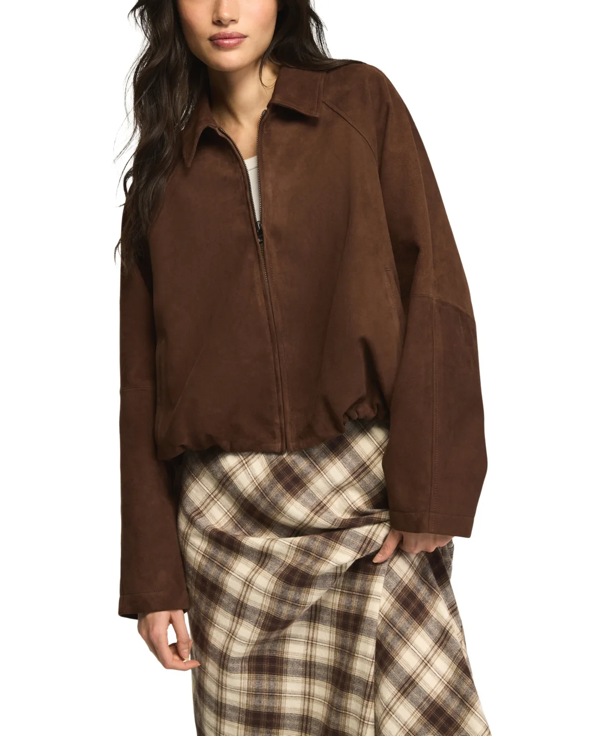 Suede Bubble Jacket by Lucky Brand