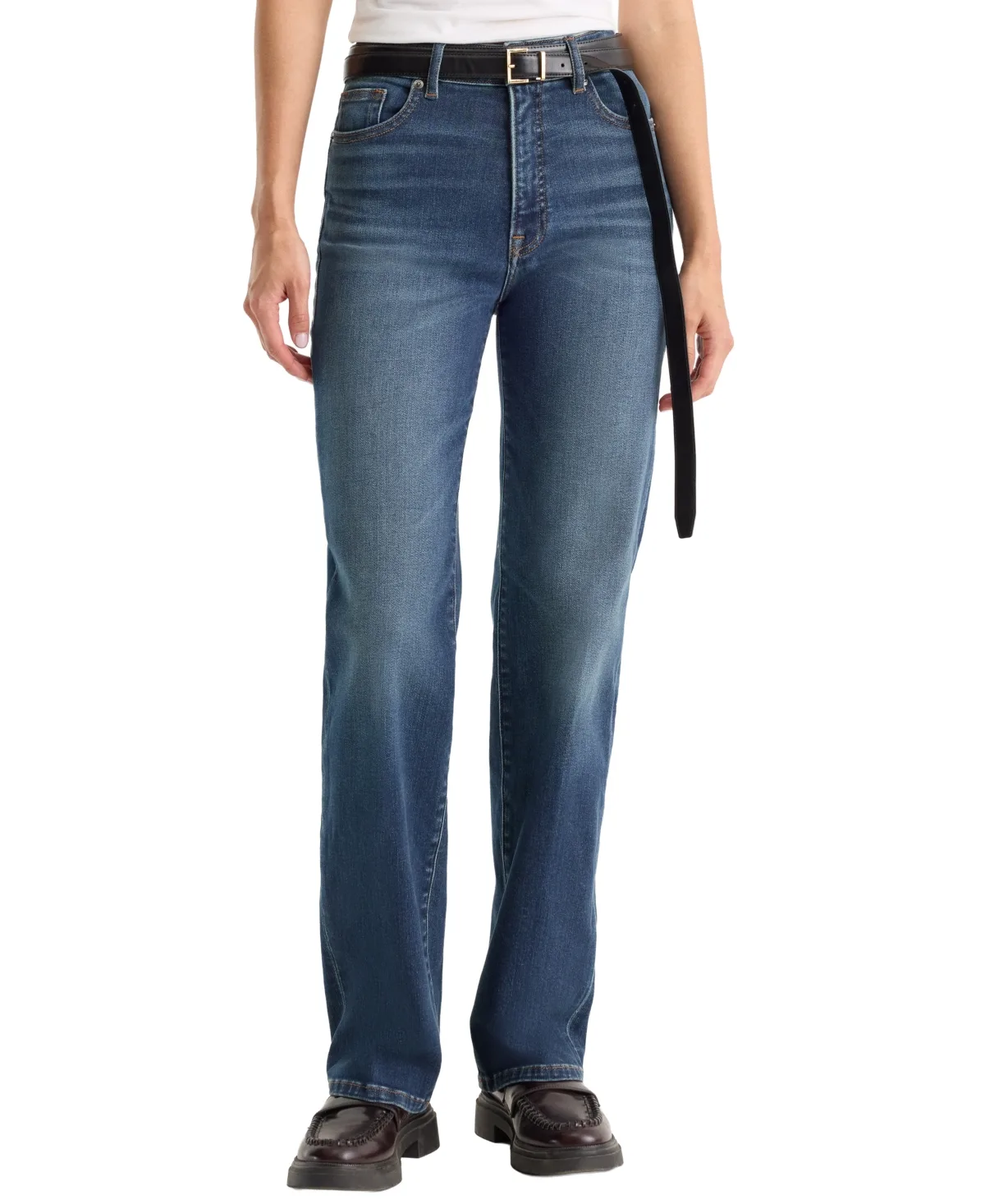 Good True High-Rise Straight Jeans by GOOD AMERICAN