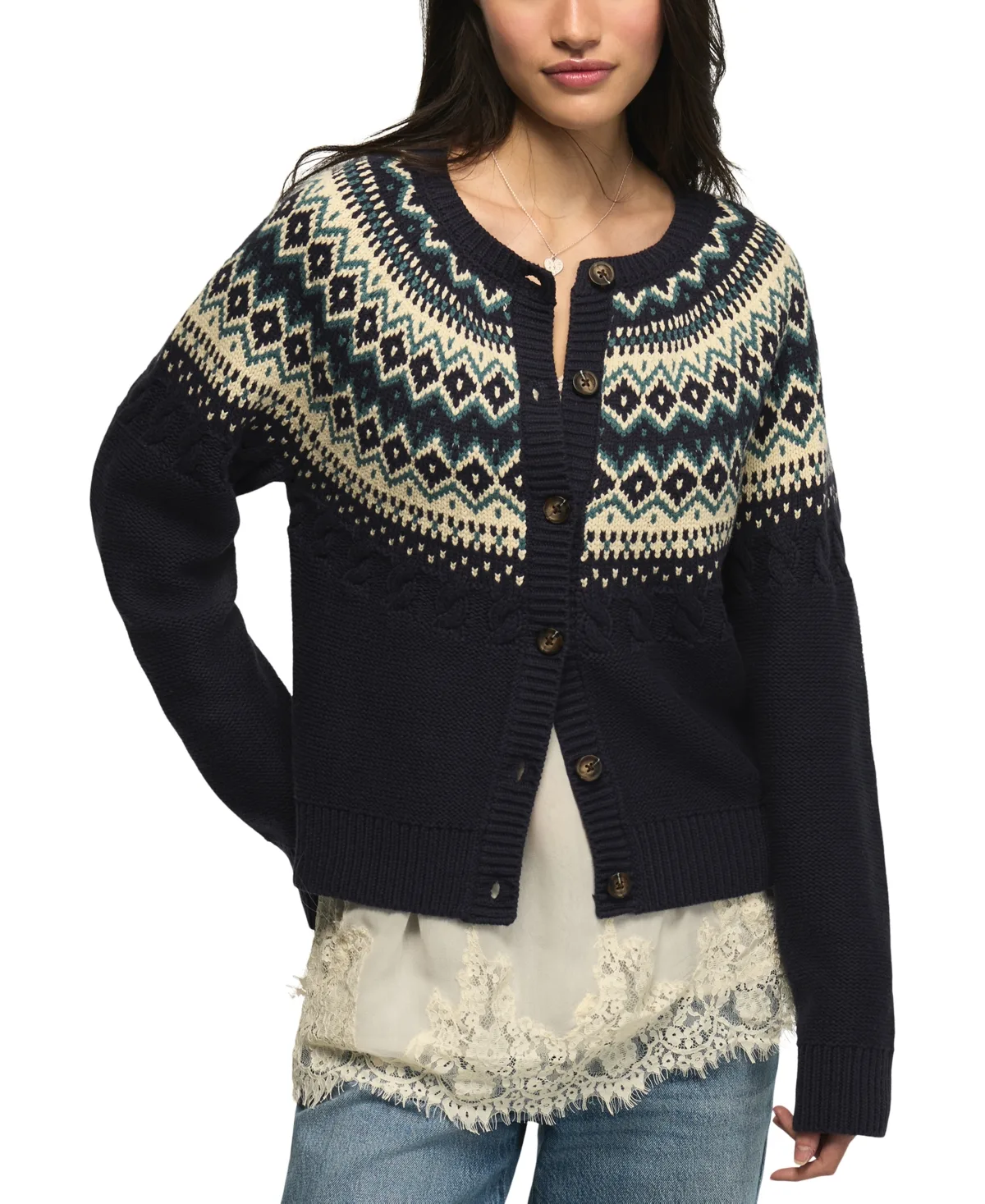Fair Isle Cardigan by Lucky Brand