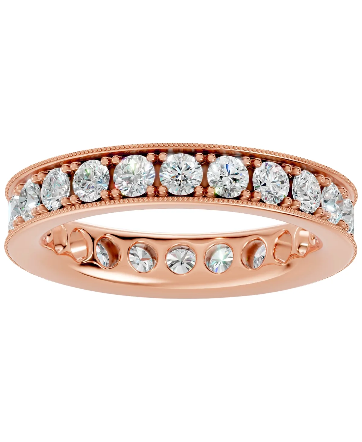 Diamond Round-Cut Full Eternity Anniversary Ring (2 ct. t.w.) in 14k White, Yellow, Rose Gold or Platinum