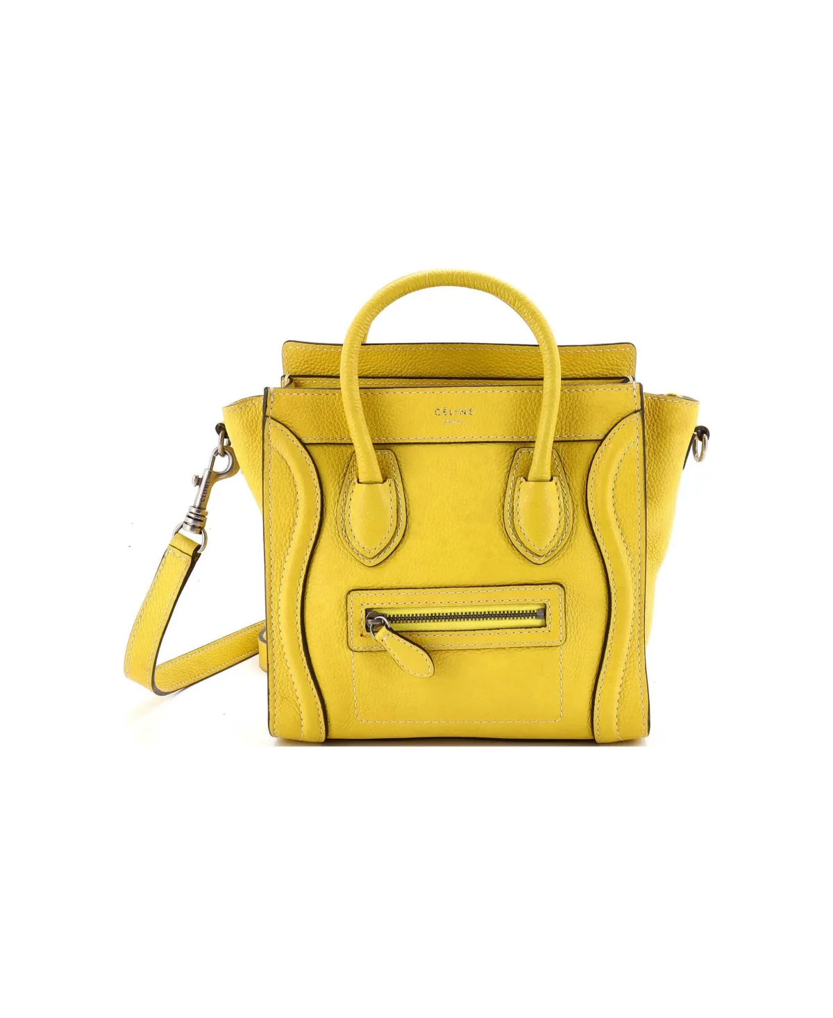 Pre-Owned Celine Nano Luggage Bag Grainy Leather by Celine