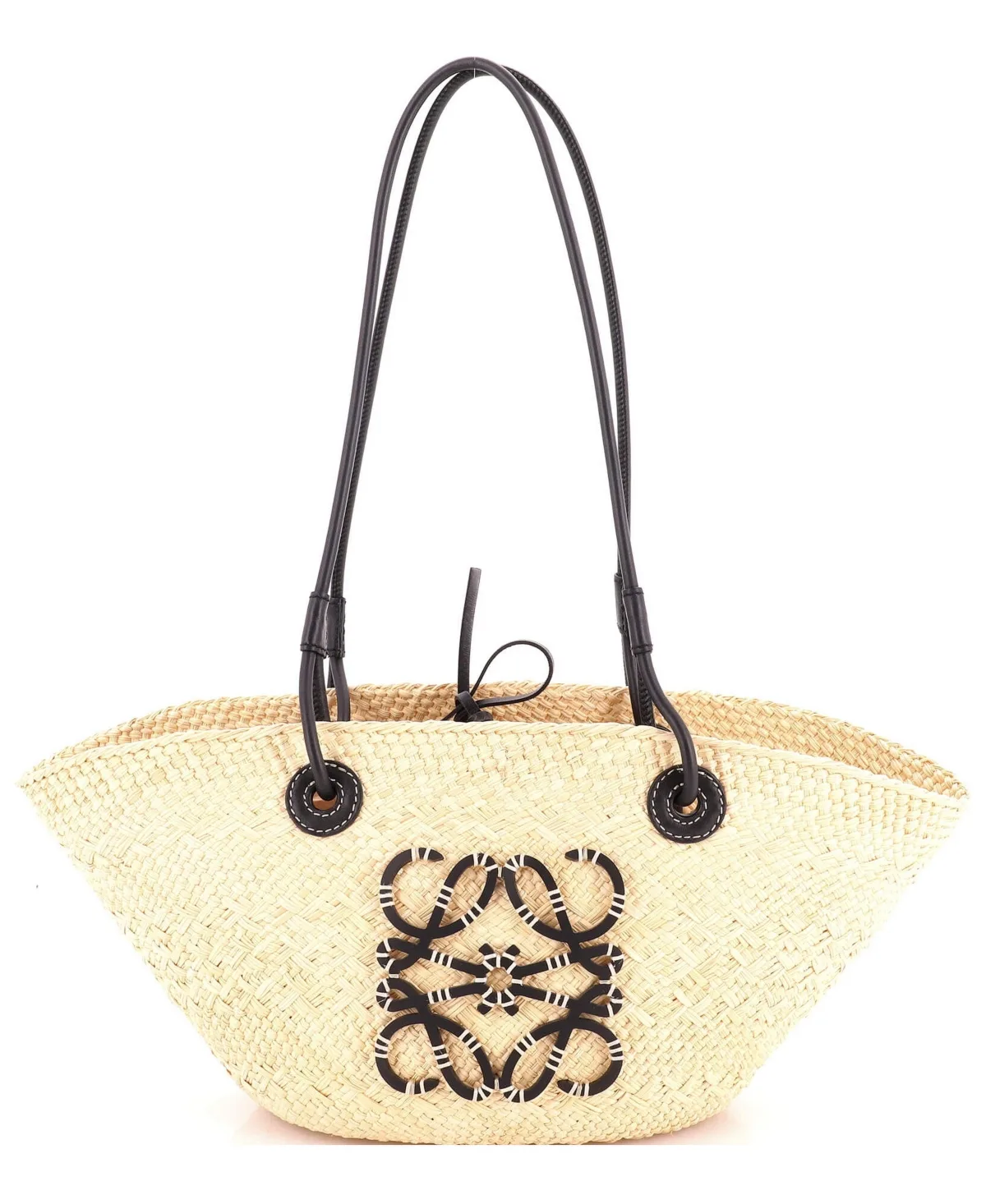 Pre-Owned Loewe Small Anagram Basket Tote Raffia by LOEWE